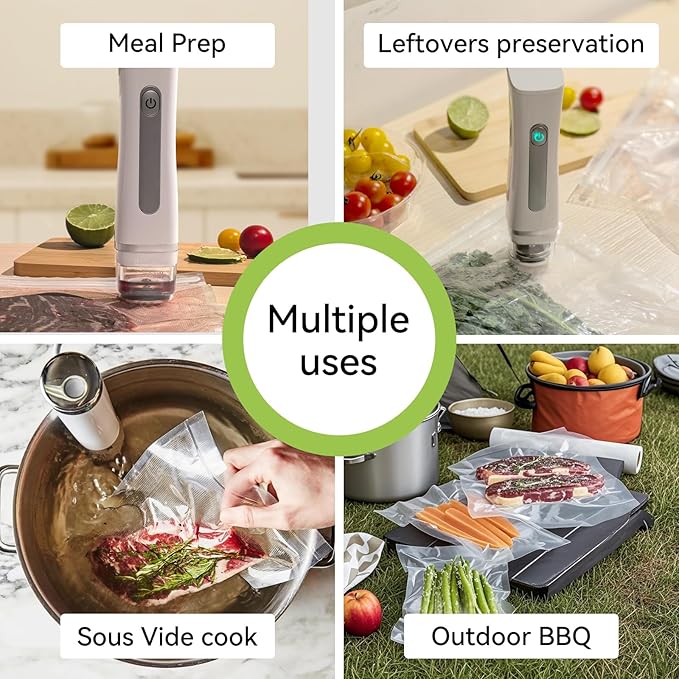 10”x13” Reusable Vacuum Sealer Freezer Bags 15 Pcs with Air Valve for Food Storage and Preservation, for Leftover Save, Meal Prep, Sous Vide Cook, Outdoor BBQ. BPA Free, Dishwasher Safe Microwavable