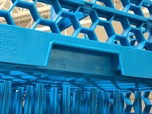 Carlisle FoodService Products Opticlean Flatware Rack Dishwashing Tray for Kitchens and Restaurants, Plastic, 18.25 Inches, Blue