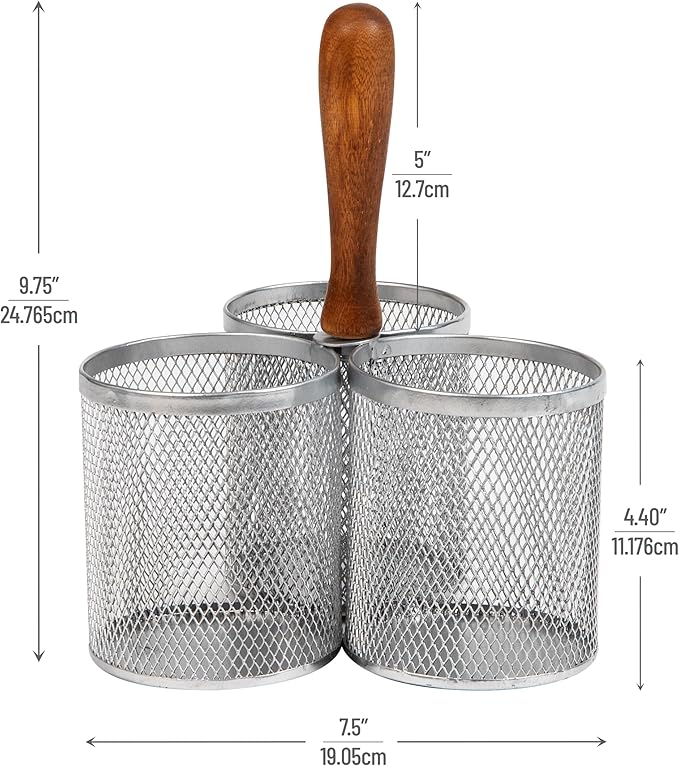 Mind Reader Utensil Holder, Silverware Organizer, Caddy, Cutlery Holder, Kitchen, Metal Mesh, 7.5" L x 7.5" W x 9.75" H, Silver