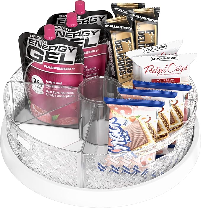 Simple Houseware 12-Inch Lazy Susan Turntable with Removable Bins and Dividers