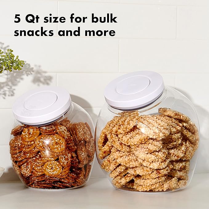 OXO Good Grips 5.0 Qt POP Large Jar - Airtight Food Storage- for Cookies and More (Pack of 4)