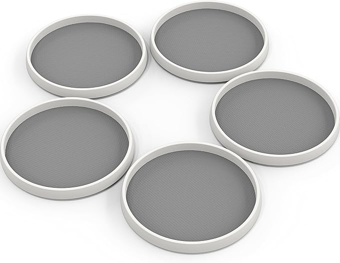 Simple Houseware 12-Inch Lazy Susan Spice Organizer Rotating Rack Tray, 5-Pack