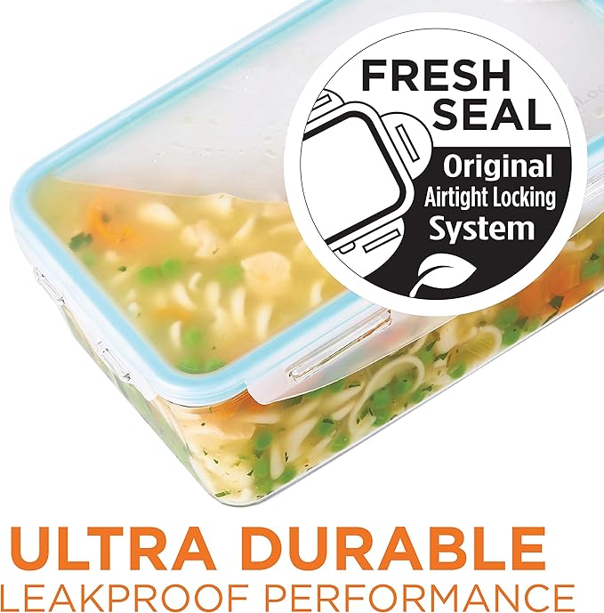 LOCK & LOCK Purely Better Tritan Container/Rectangle Food Storage Bin, 12 Ounce, Clear
