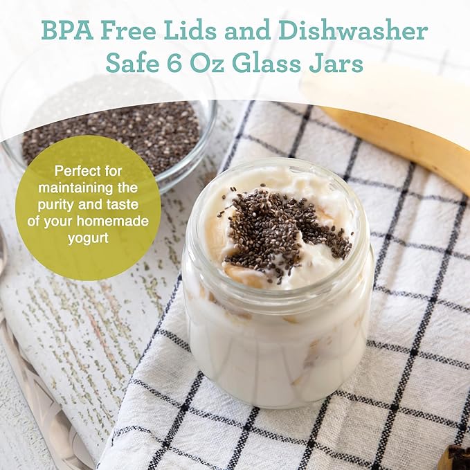 Euro Cuisine Glass Jars for Yogurt Maker, Set of 8