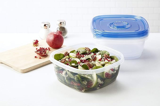 GladWare Family Size Food Storage Containers, XL | Large Square Food Storage, Containers Hold up to 104 Ounces of Food, Large Set 3 Count Food Containers