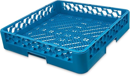 Carlisle FoodService Products Opticlean Flatware Rack Dishwashing Tray for Kitchens and Restaurants, Plastic, 18.25 Inches, Blue