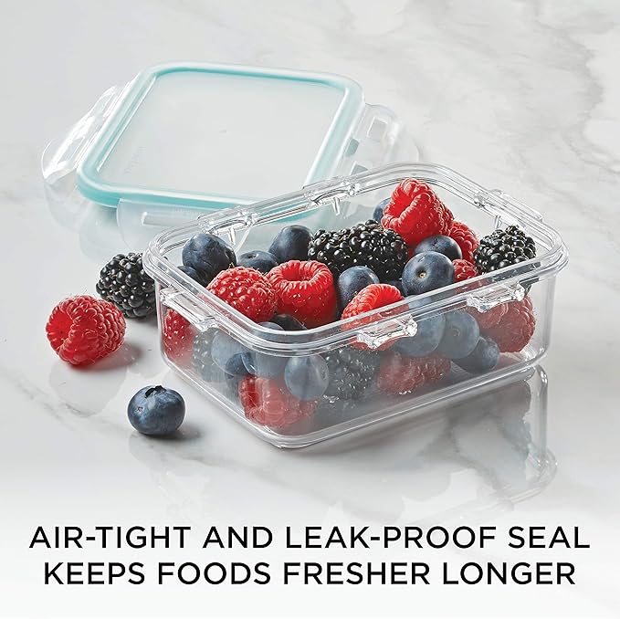 LOCK & LOCK Purely Better Tritan Container/Rectangle Food Storage Bin, 12 Ounce, Clear