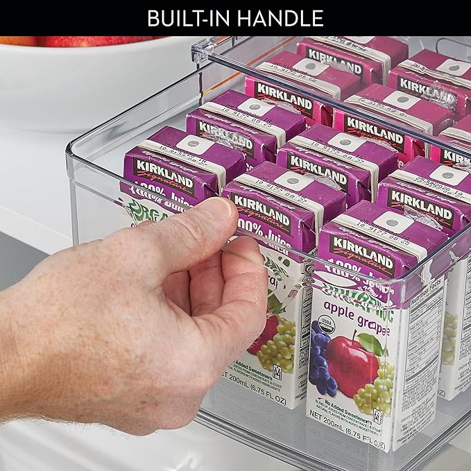 iDesign Stackable Storage Drawer for Fridge, Pantry, or Under Sinks, Clear, Made in USA