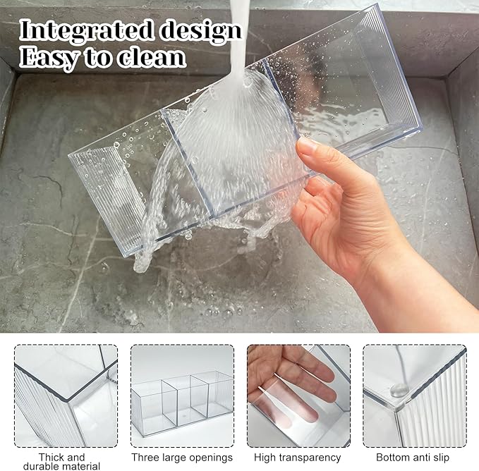 Rainmae Cutlery Storage Organizer, Plastic Cutlery Utensil Holder Storage Organizer Caddy for Kitchen Countertop Organization, Holds Fork, Knife, Spoon, Silverware Tableware Storage Box