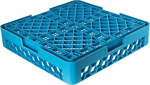 Carlisle FoodService Products Opticlean Flatware Rack Dishwashing Tray for Kitchens and Restaurants, Plastic, 18.25 Inches, Blue