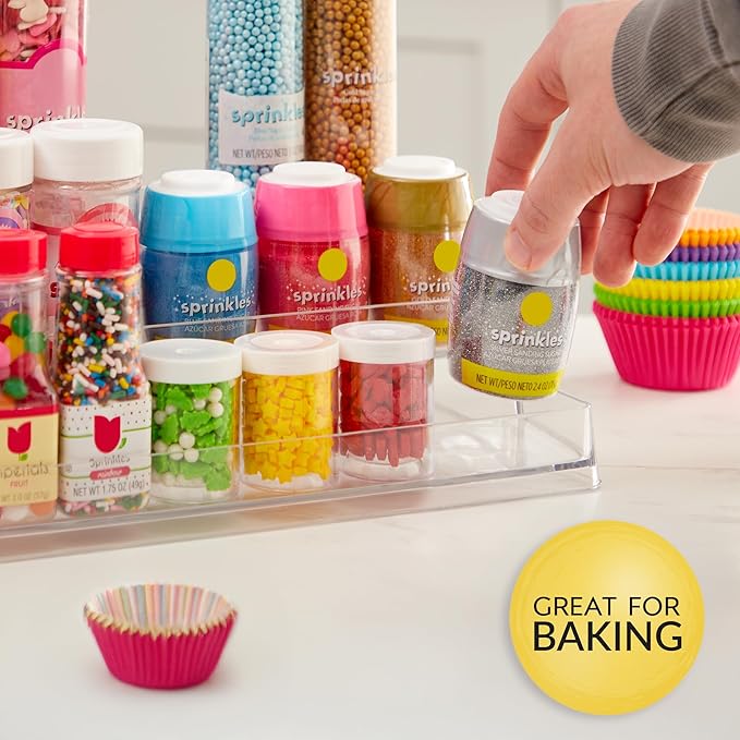 3-Tier Spice Rack Organizer Clear Storage Shelf for Kitchen, Bathroom, Bedroom & Office, Home Storage and Organization