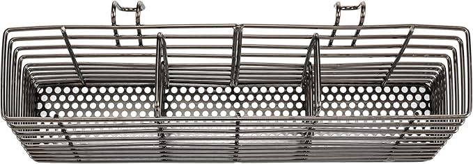Slideep Cutlery Utensil Silverware Drying Rack, Flatware Storage Solution Basket with Hooks for Kitchen Dish Drainer Dish Drying Rack, Rust Proof Nickel