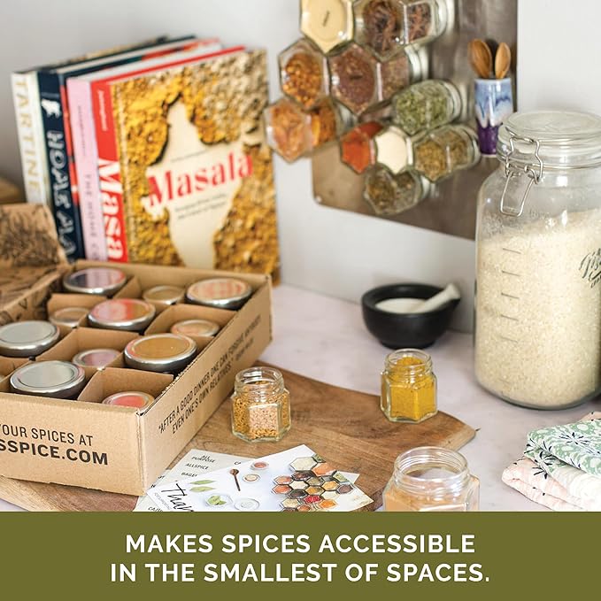 Gneiss Spice Stainless Finish Wall Plate Base for Magnetic Spice Jars, Small 6x8 Inches (Jars Not Included)