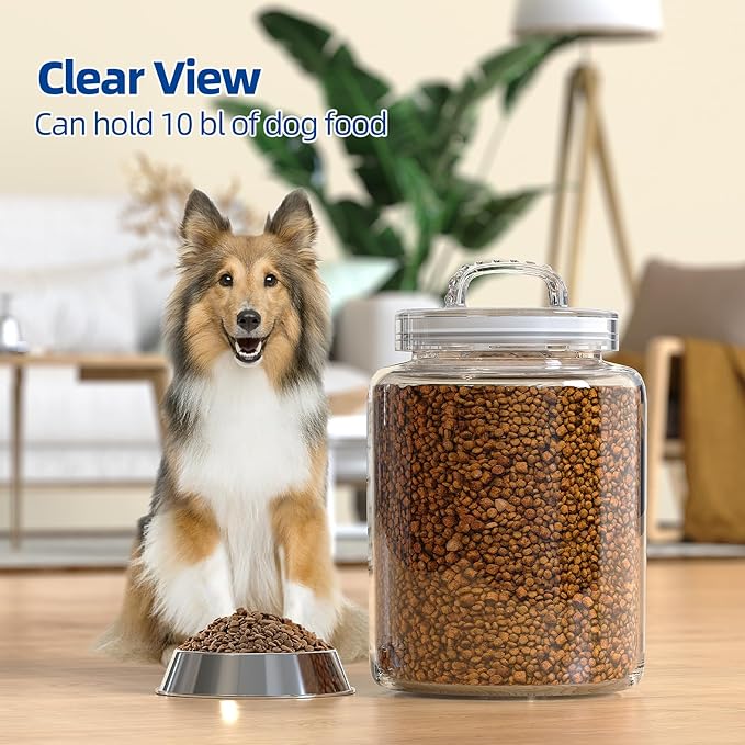 3 Gallon Glass Jar with Lid, Wide Mouth Large Glass Canister with lid, Super Large Cookie Jar for Food Storage, Sugar, Flour, Cookies,Dog Treats