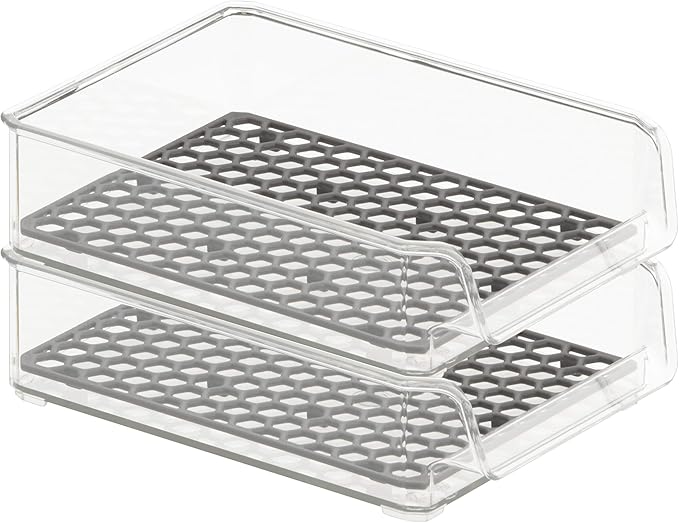 Spectrum Hexa in-Fridge Organizer Small Refrigerator Bin for Storage and Organization of Fruit Vegetables Produce and More, 8.5 x 6 x 2.25