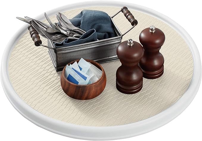 Copco Basics Non-Skid Turntable, 18-Inch, Cream