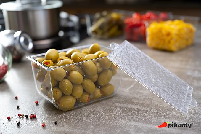 Condiment Storage Containers | Set of 2 Small Organizers with Lids for Refrigerator | Dishwasher Safe | Made in USA