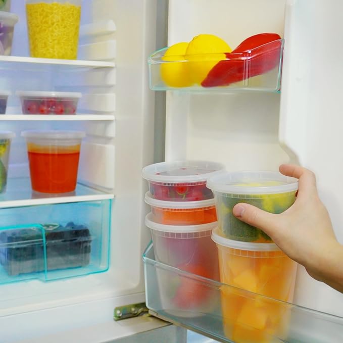 TashiBox [16 oz-36 Sets, Plastic Deli Food Storage Freezer Containers With Airtight Lids,Plastic Microwavable Soup Containers