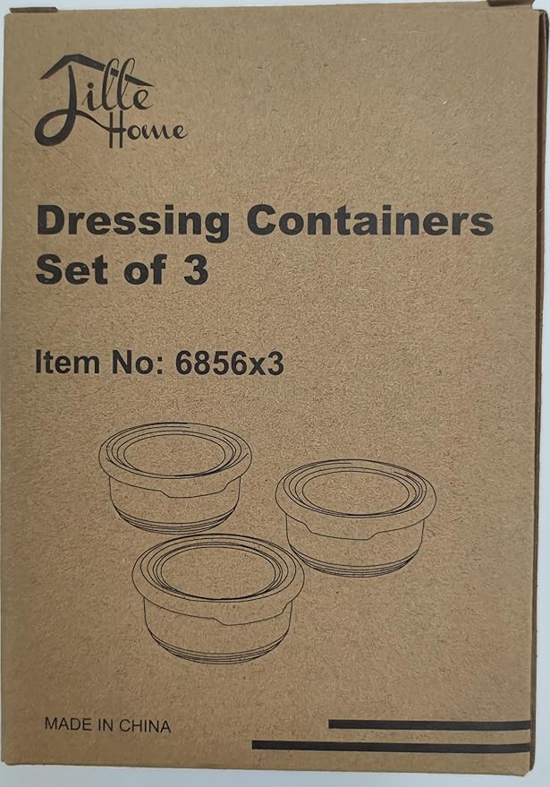 Lille Home Stainless Steel Salad Dressing Container, Leakproof Small Containers with Lids, 7.5 OZ for Condiments, Dips, Dipping Sauce Cups, Mini Food Storage, BPA Free, Set of Three