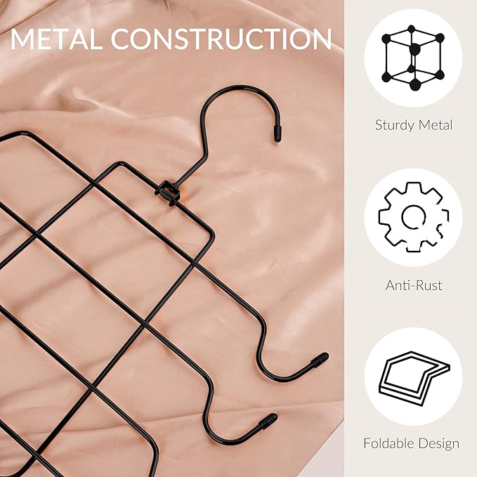 ZEDODIER Tank Top Hanger, Space Saving Bra Hangers, Non-Slip Hanging Sport Bras Holder, Closet Organizers and Storage for Camisoles Tank Tops Bras Ties Swimsuits Strappy Dress, Black