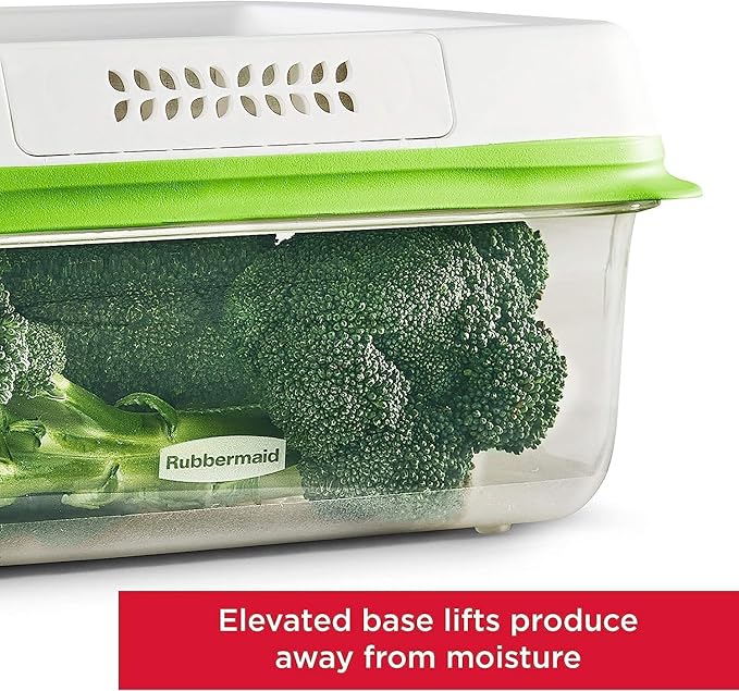 Rubbermaid FreshWorks Produce Saver, Large Storage Containers With Lids, Pack of 3, 6-Piece Set