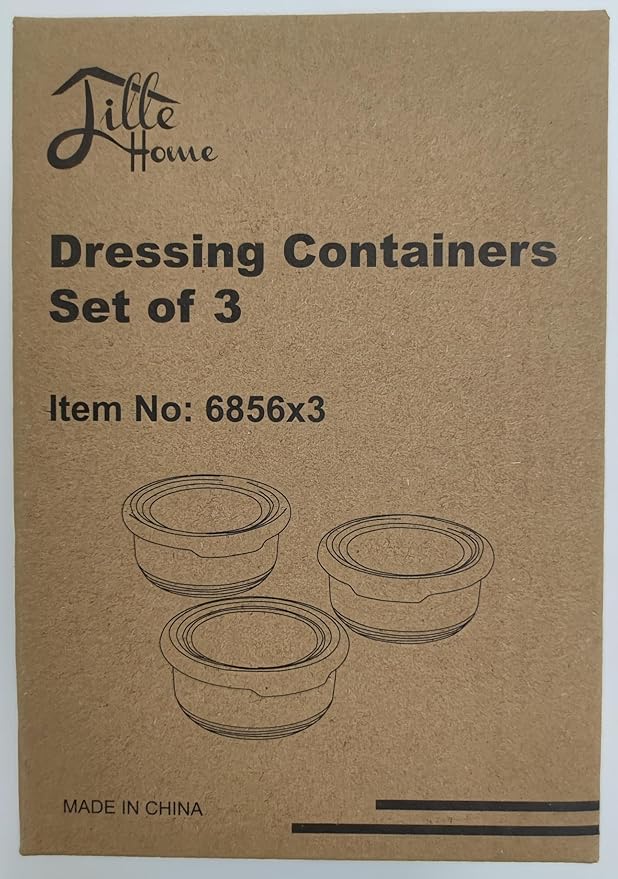 Lille Home Stainless Steel Salad Dressing Container, Leakproof Small Containers with Lids, 7.5 OZ for Condiments, Dips, Dipping Sauce Cups, Mini Food Storage, BPA Free, Set of Three