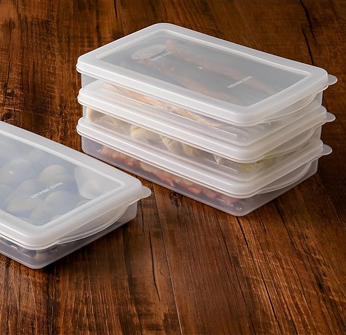 2 Pack-Bacon Keeper, Plastic Airtight Deli Meat sliced cheese Food Storage Containers with Lids for Refrigerators, Freezer, BPA-Free, Meal Prep