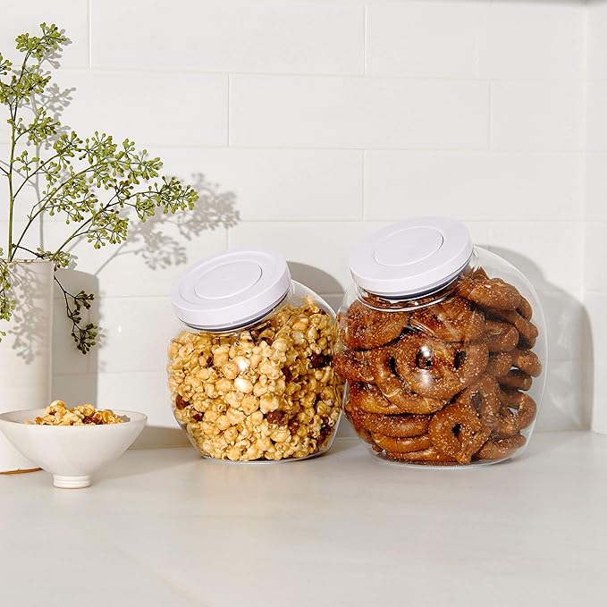 OXO Good Grips 3.0 Qt POP Medium Cookie Jar - Airtight Food Storage - for Snacks and More, White and Clear
