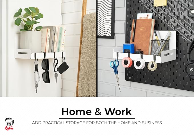 2-Pack Magnetic Spice Rack Refrigerator Shelves – Heavy-Duty 20-LB Capacity Kitchen Magnet Shelf For Side Of Fridges – Handy Laundry Washer & Dryer Storage – Garage Tool Shelf Organizer