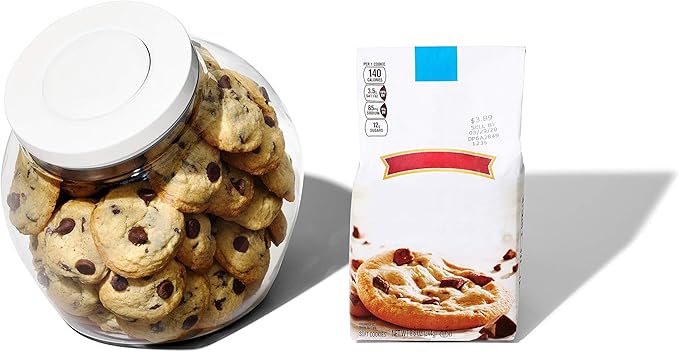 OXO Good Grips 3.0 Qt POP Medium Cookie Jar - Airtight Food Storage - for Snacks and More, White and Clear