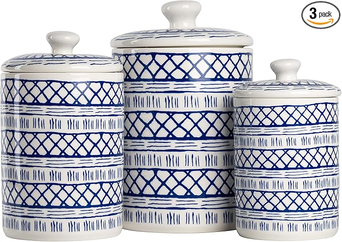 10 Strawberry Street CAN-MARINA Kitchen Canister Set, Set of 3