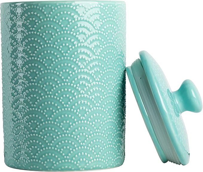 10 Strawberry Street Kitchen Canister, 3 Piece Set, Tide Blue