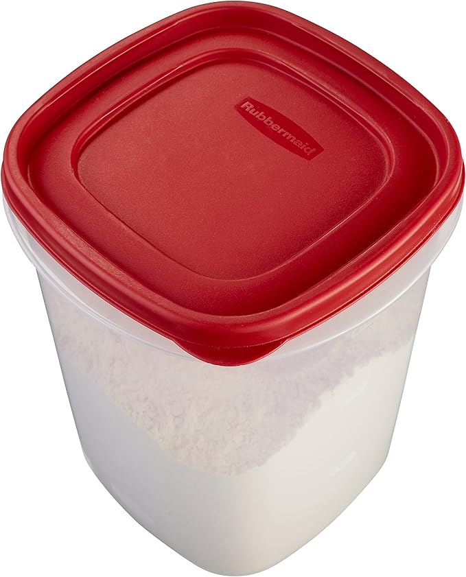 Rubbermaid Easy Find Lids Food Storage Containers, Racer Red, 6-Piece Set (Pack of 4)