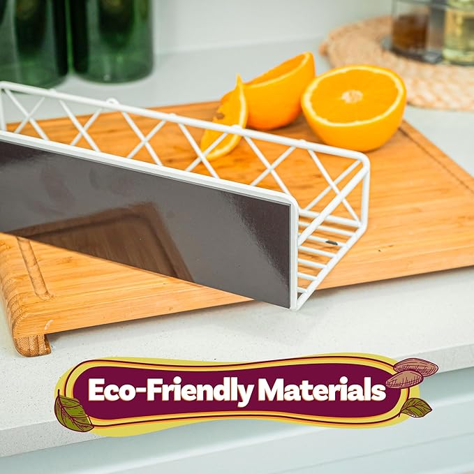 Set of 6 Magnetic Spice Rack to Elevate Your Culinary Haven with The Exquisite Premium & Durable Carbon Steel for Effortless Kitchen Organization & Timeless Style