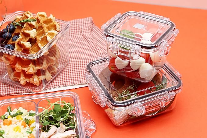 Airtight Food Storage Container With Lid (50.7 oz) - Leak-Proof | BPA-Free | Meal Prep | Microwave, Freezer and Dishwasher Safe | Kitchen Fridge Organizer Boxes | Fresher Food