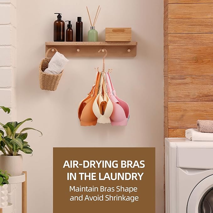 ZEDODIER Belt Hanger, 2 Pack Belt Rack Closet Accessories Organizer, Maximum 24 Storage Capacity, Hanging Holder Storage Hook for Belt, Bra, Tank Top, Tie, Scarf, Purse, Rose Gold