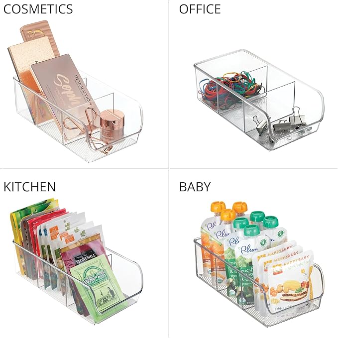 InterDesign Linus Kitchen, Pantry, Refrigerator, Freezer Storage Container, Clear