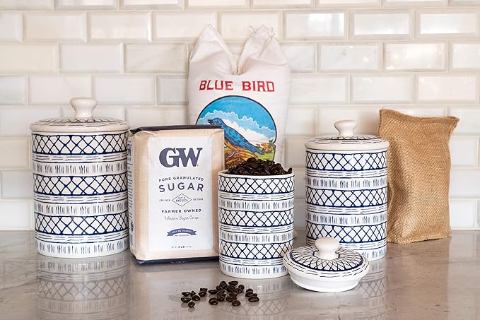 10 Strawberry Street CAN-MARINA Kitchen Canister Set, Set of 3