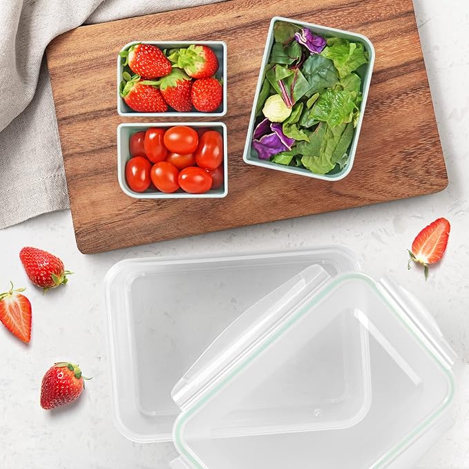 carrotez Food Storage Container with 3 Removable Compartments, Food Prep Container with Airtight Lids, Portion Control Container, Reusable, BPA Free, 6.3 Cup (1500ml)