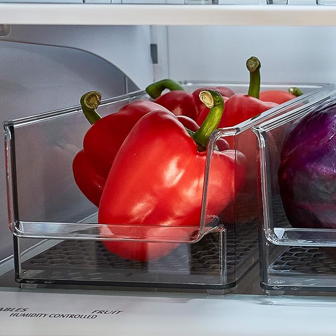 Spectrum Hexa in-Fridge Large Refrigerator Organizer Bin for Storage and Organization of Fruit Vegetables Produce and More, 15 x 6 x 4.25