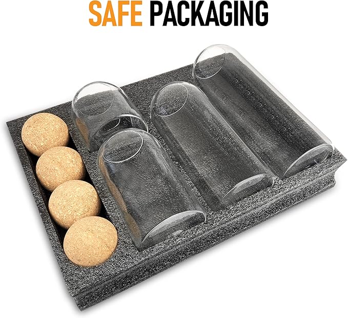 HOMEARAY Glass Food Storage Jars with Lids – Premium Transparent Cereal Jars Storage with Ball Cork Lid – Flour and Sugar Jars with Cork Stopper – Ideal for Storing Your Food