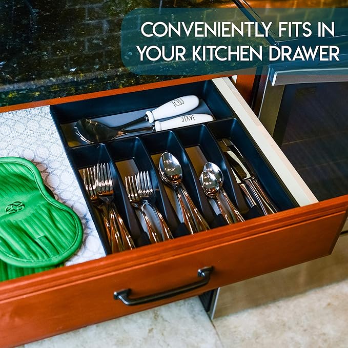 Galashield Silverware Organizer for Kitchen Drawers Flatware Utensils and Cutlery Tray