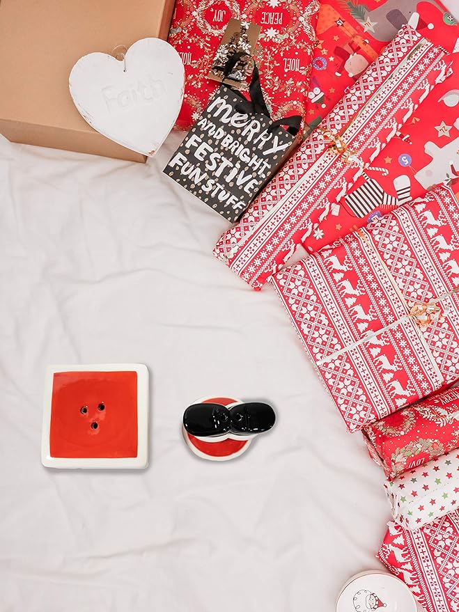 Christmas Special Edition! Ceramic Salt & Pepper Shaker Set (Chimney & Santa Legs)