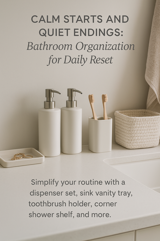 🚿 Calm Starts and Quiet Endings: Bathroom Organization for Daily Reset