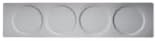 HexEh Silver Wall Mounted Base for Home Kitchen Spice Jars Supplies Stainless Steel Wall Kitchen Storage and Organization Plate Base