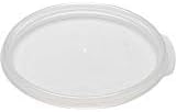 Cambro Camware Bundle 6 &12 Quart Translucent Round Food Storage Containers with Lids and Free Scraper
