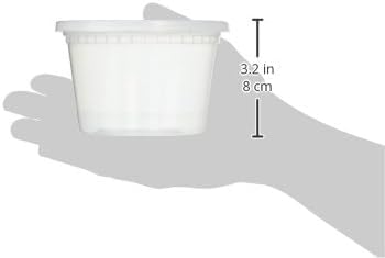 Mr Miracle Deli Containers with Lids - 48 Pack of 16 oz Clear Airtight Reusable Plastic Food and Multi-Purpose Containers - Microwave, Freezer, and Dishwasher Safe