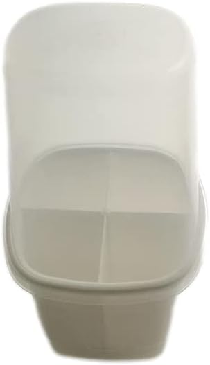 Toledo Covered Cutlery and Utensil holder, Flatware Plastic Caddy Organizer for Silverware with Cover top Perfect for Kitchen, picnic, home, BBQ, Party, Camping, Outdoor and Restaurant (White)