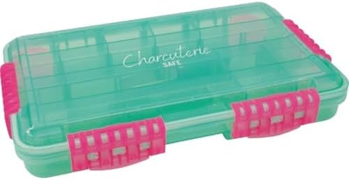 SubSafe Charcuterie Safe Waterproof Tackle Box, Snack Storage for Beach, Parties & Tailgating, BPA-Free, Seafoam Green