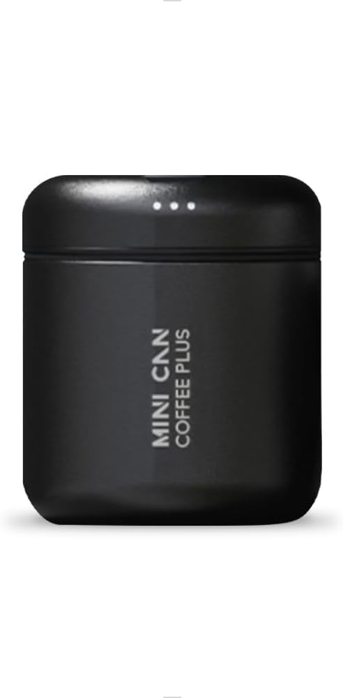 watchget Portable Mini Airtight Coffee Canister - 80ml Stainless Steel Coffee Bean Storage with CO2 Releasing Valves, Compact and Travel-Friendly Container for 30-35g Beans, Grounds, Light Dark